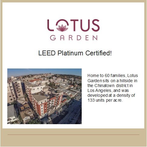 Lotus Gardens is LEED Platinum Certified!